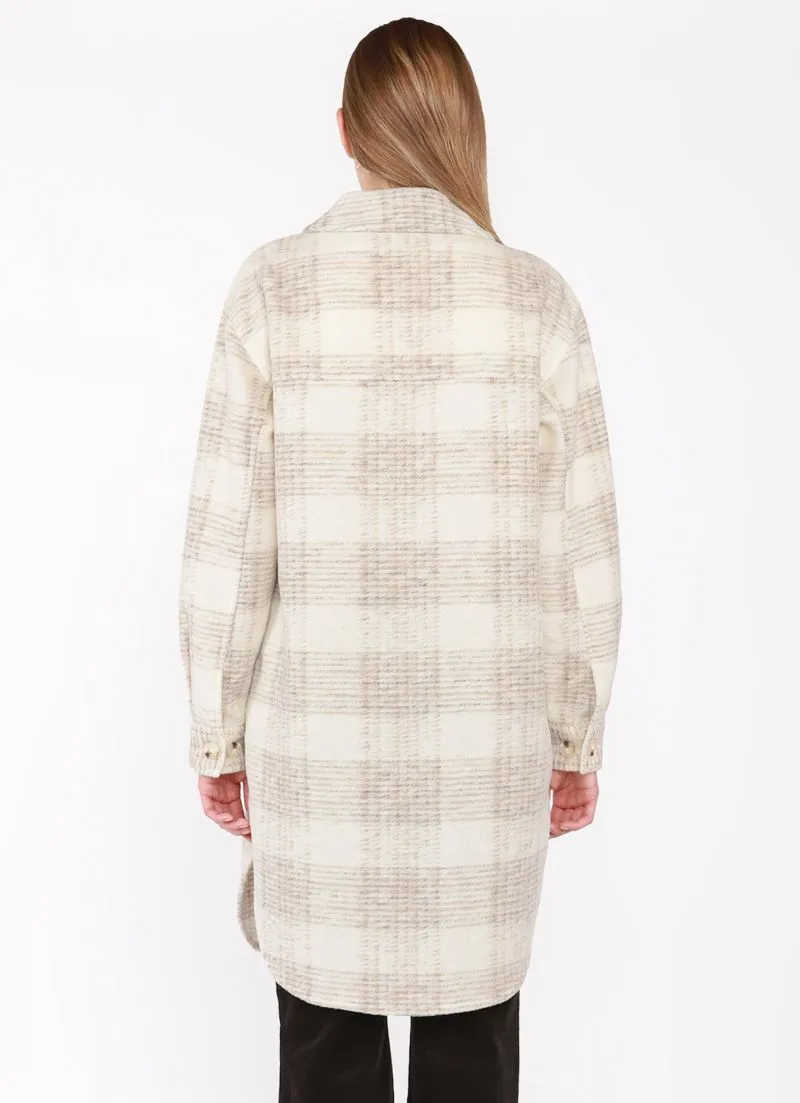 Addison Brushed Wool Plaid Shacket