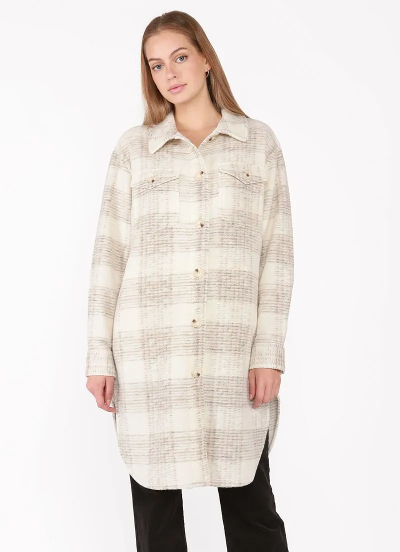 Addison Brushed Wool Plaid Shacket