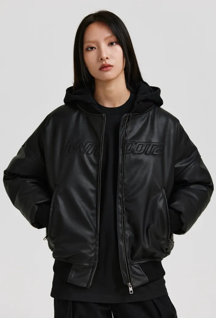 ANTIDOTE Detachable Hat Down Bomber Jacket