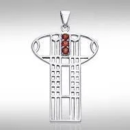 Art Deco Key Silver Pendant TPD1033