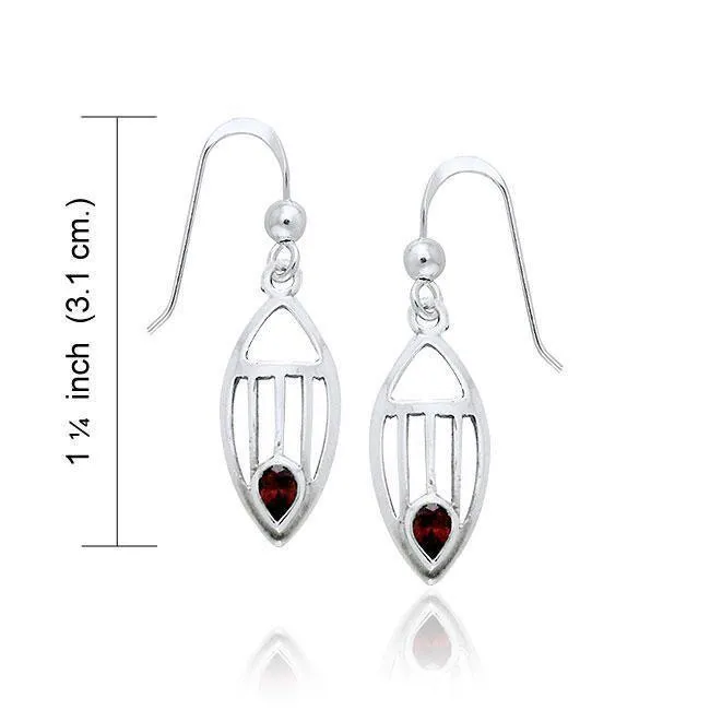 Art Deco Silver Earrings TE1094