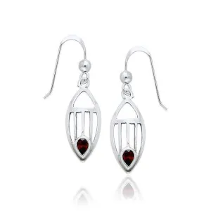 Art Deco Silver Earrings TE1094