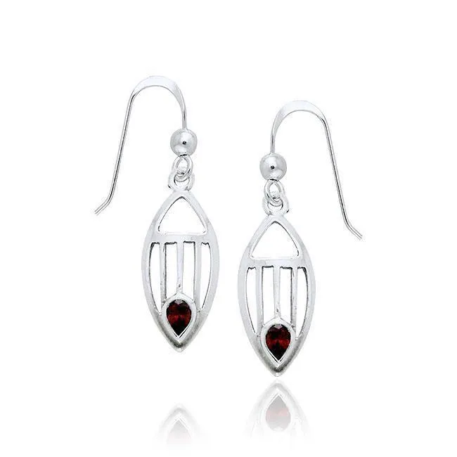 Art Deco Silver Earrings TE1094