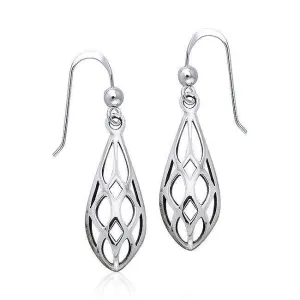Art Deco Silver Earrings TE946
