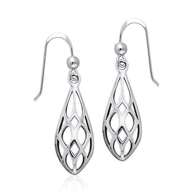 Art Deco Silver Earrings TE946
