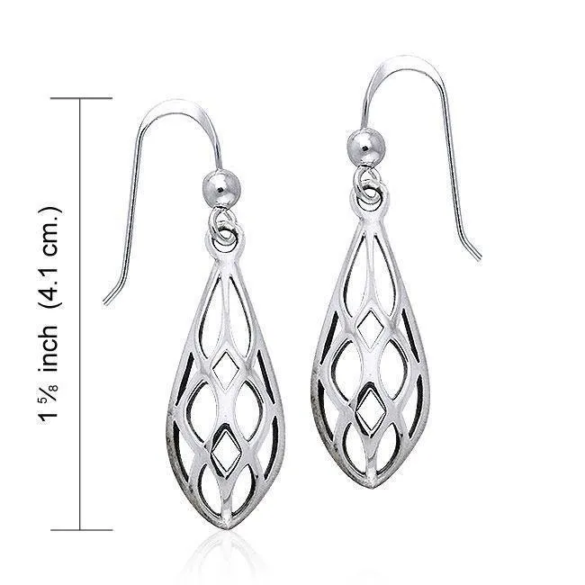 Art Deco Silver Earrings TE946