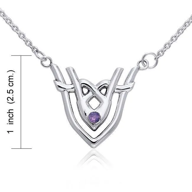 Art Deco Silver Necklace TNC057
