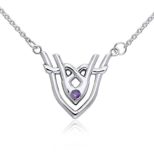 Art Deco Silver Necklace TNC057