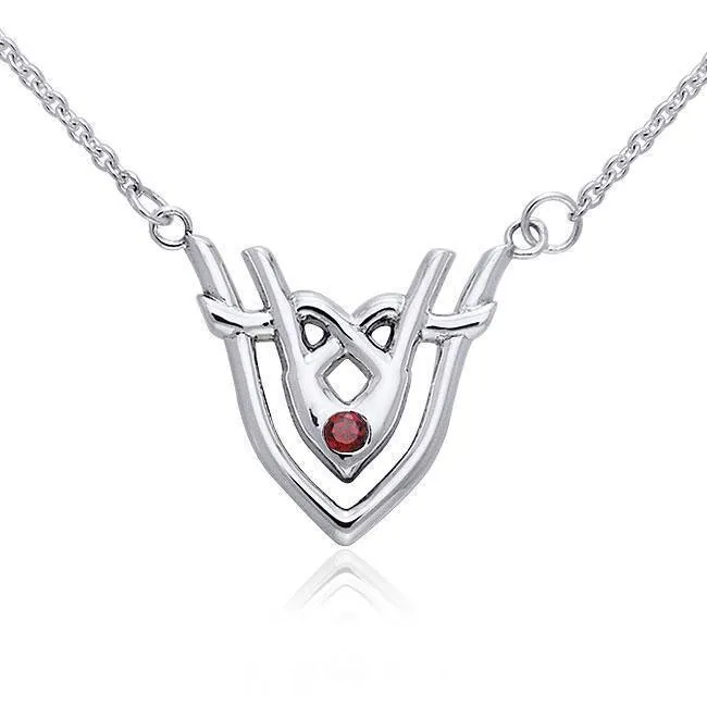 Art Deco Silver Necklace TNC057