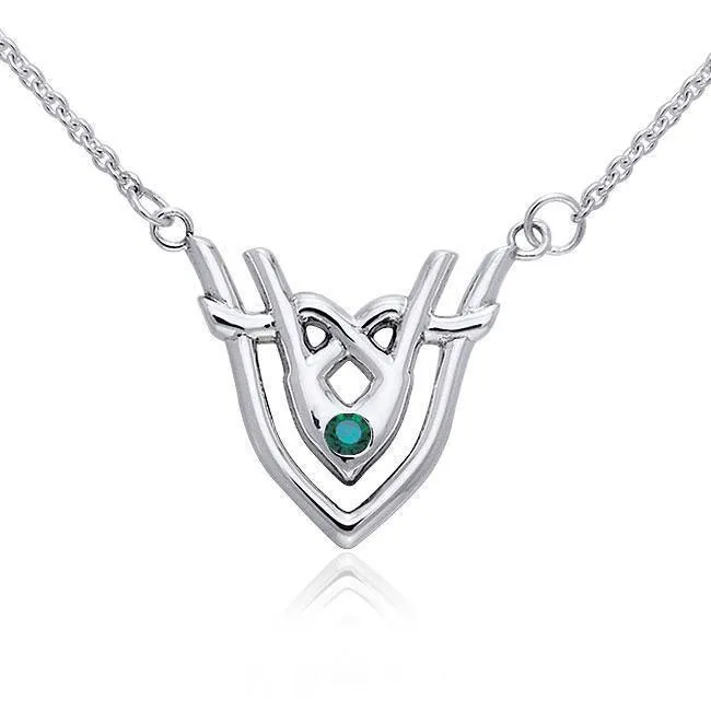 Art Deco Silver Necklace TNC057