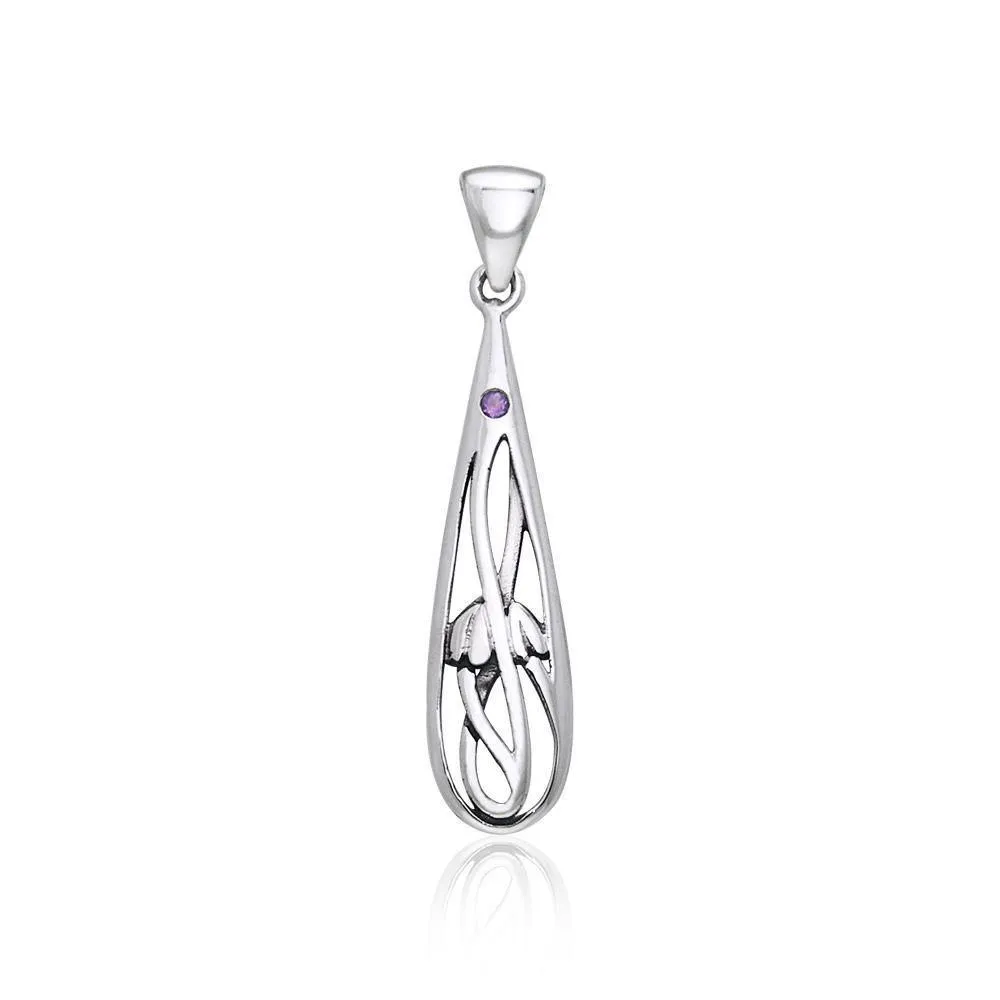 Art Deco Silver Pendant TPD444
