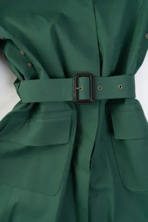Bottle Green Mack Trench Coat