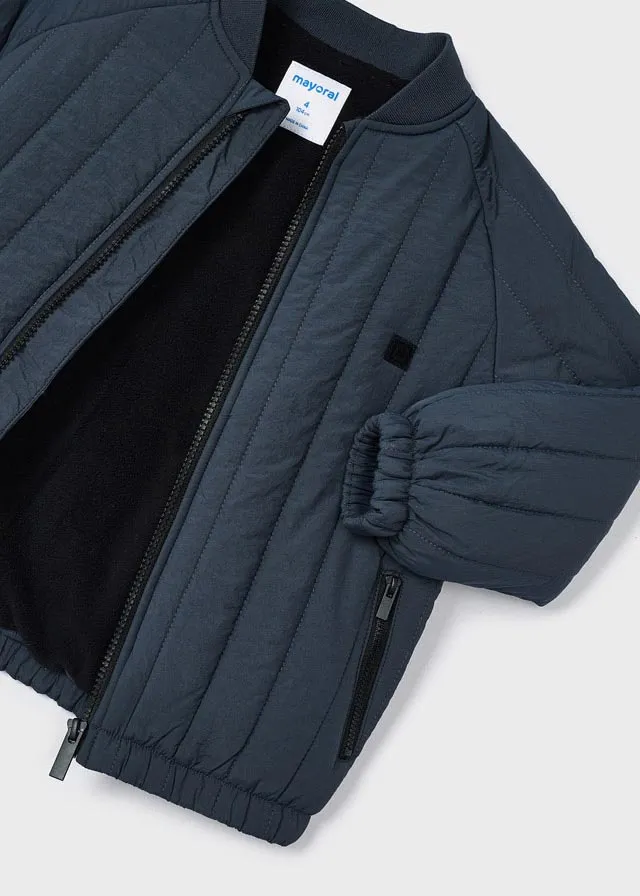 Boys Padded Bomber Jacket  | Charcoal