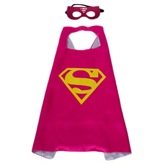 Boys Superhero Capes and Masks Children's Girls Hero Cloak Cosplay Costume For Kids Halloween Party superman Spiderman Iron Man Transformers Star Wars