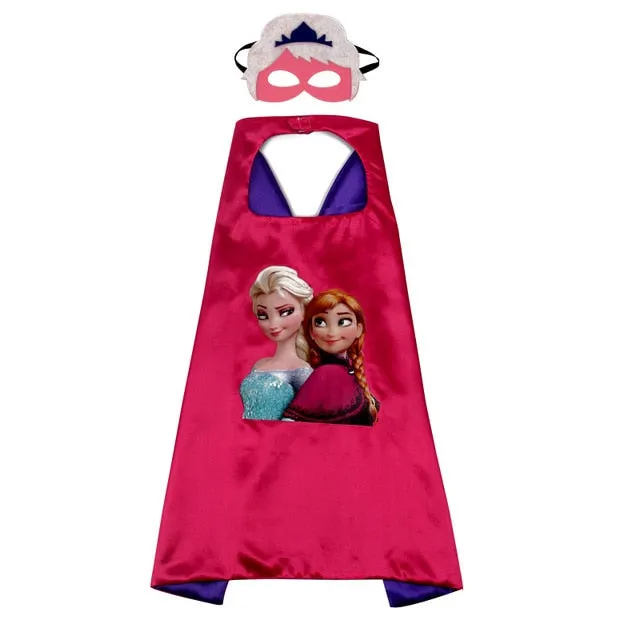 Boys Superhero Capes and Masks Children's Girls Hero Cloak Cosplay Costume For Kids Halloween Party superman Spiderman Iron Man Transformers Star Wars