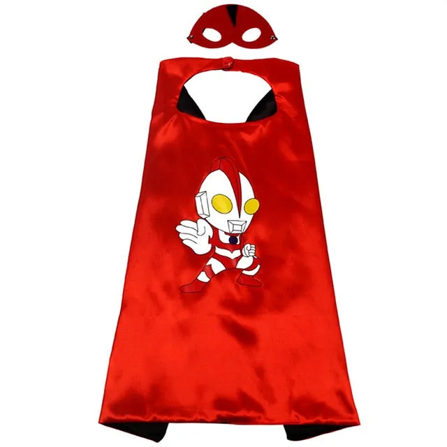 Boys Superhero Capes and Masks Children's Girls Hero Cloak Cosplay Costume For Kids Halloween Party superman Spiderman Iron Man Transformers Star Wars