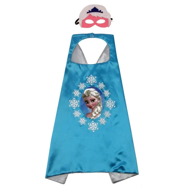 Boys Superhero Capes and Masks Children's Girls Hero Cloak Cosplay Costume For Kids Halloween Party superman Spiderman Iron Man Transformers Star Wars