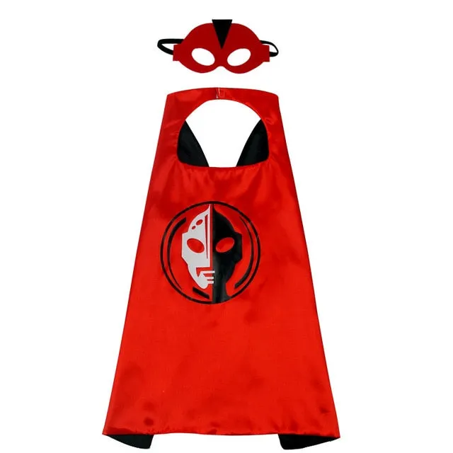 Boys Superhero Capes and Masks Children's Girls Hero Cloak Cosplay Costume For Kids Halloween Party superman Spiderman Iron Man Transformers Star Wars