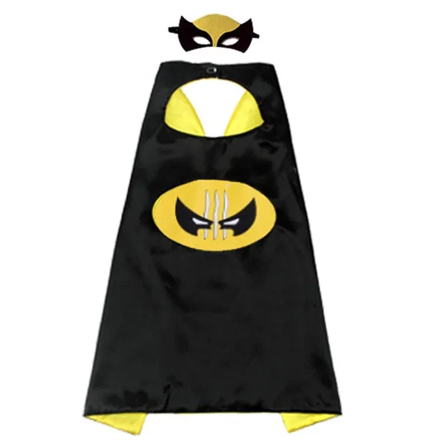 Boys Superhero Capes and Masks Children's Girls Hero Cloak Cosplay Costume For Kids Halloween Party superman Spiderman Iron Man Transformers Star Wars