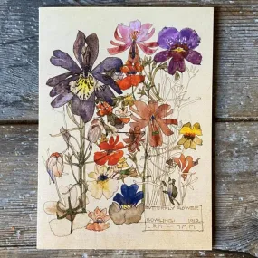 Butterfly Flower - Greeting card