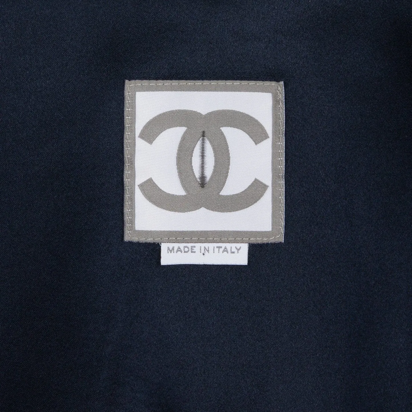 Chanel Spring 2002 Logo Embroidered Star Bomber Jacket