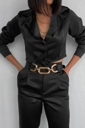 Conjunto Social de Calça e Mini Blazer