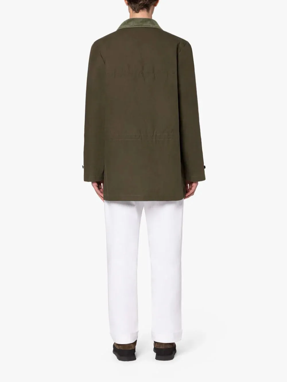 Country Green Khaki Brown Waxed Cotton Coat