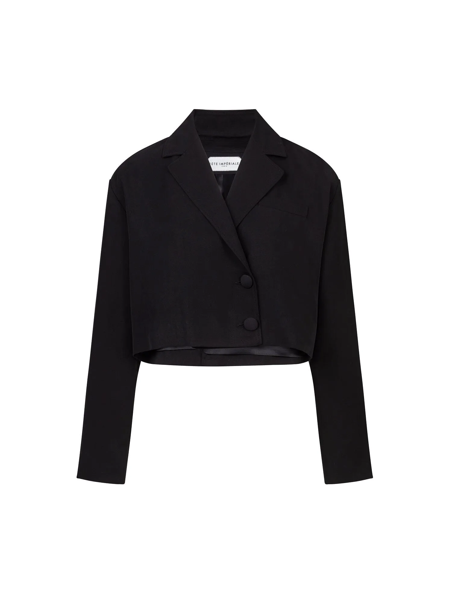 DEA - Veste blazer cropped en jersey Noir