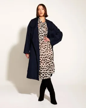 Denim Oversize Wrap Coat