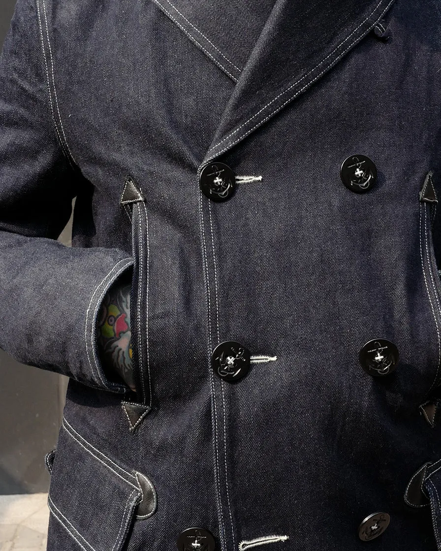 Denim Shawl Peacoat