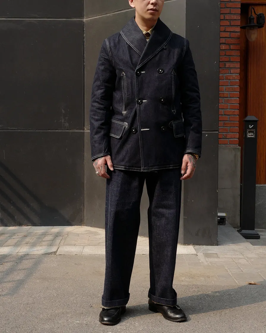 Denim Shawl Peacoat