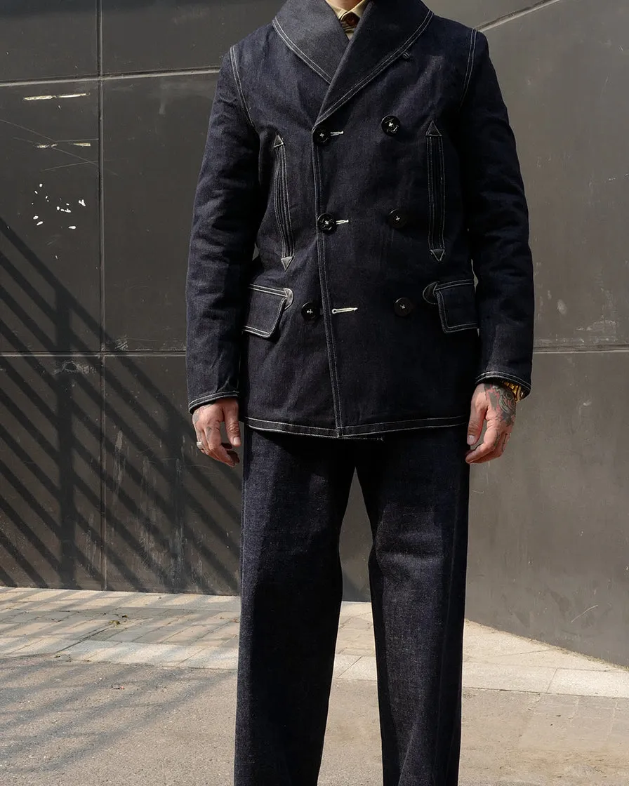Denim Shawl Peacoat