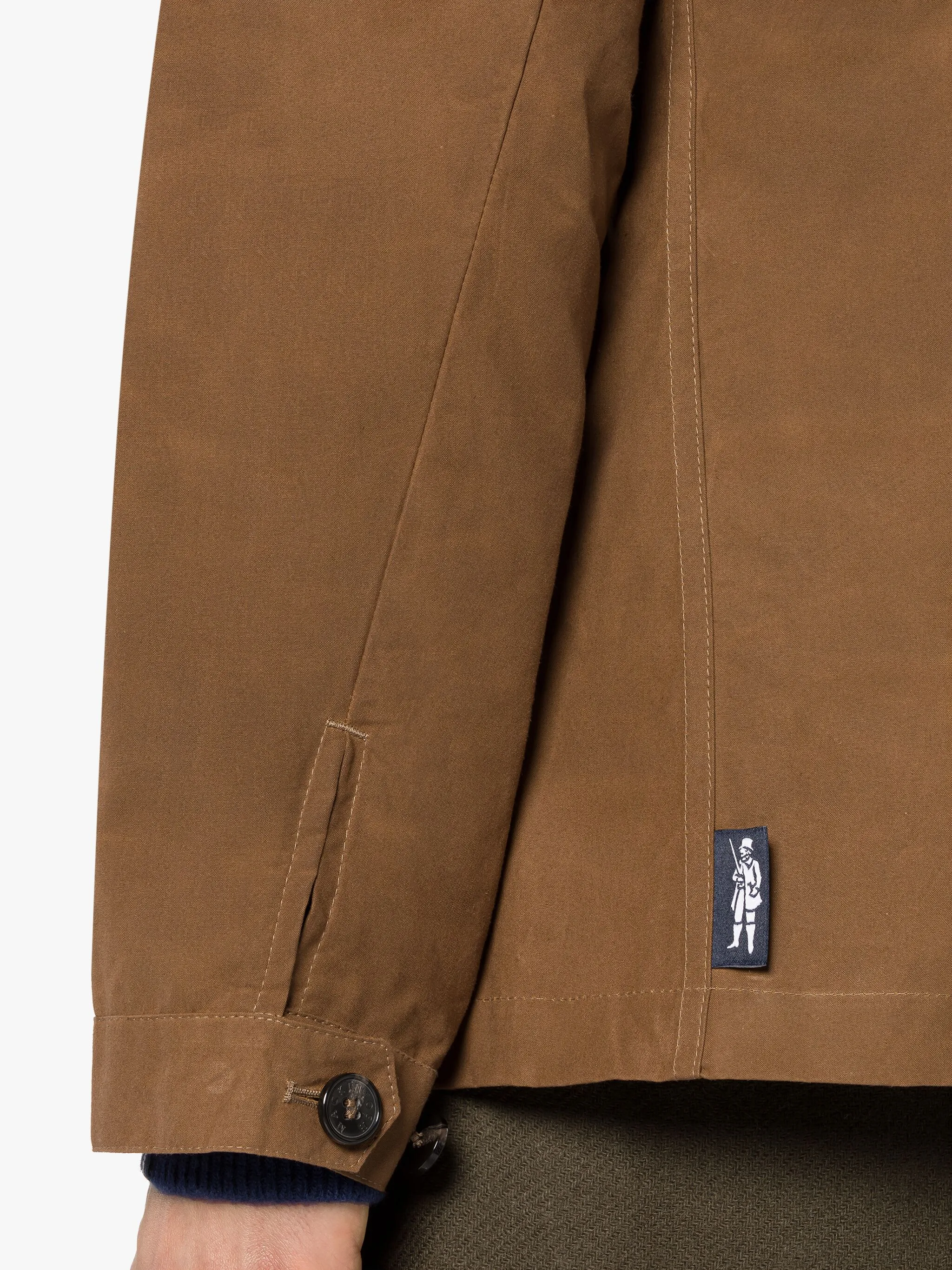 DRIZZLE CORDUROY COLLAR DRY-WAXED COTTON CHORE JACKET | BRICK | GMM-207