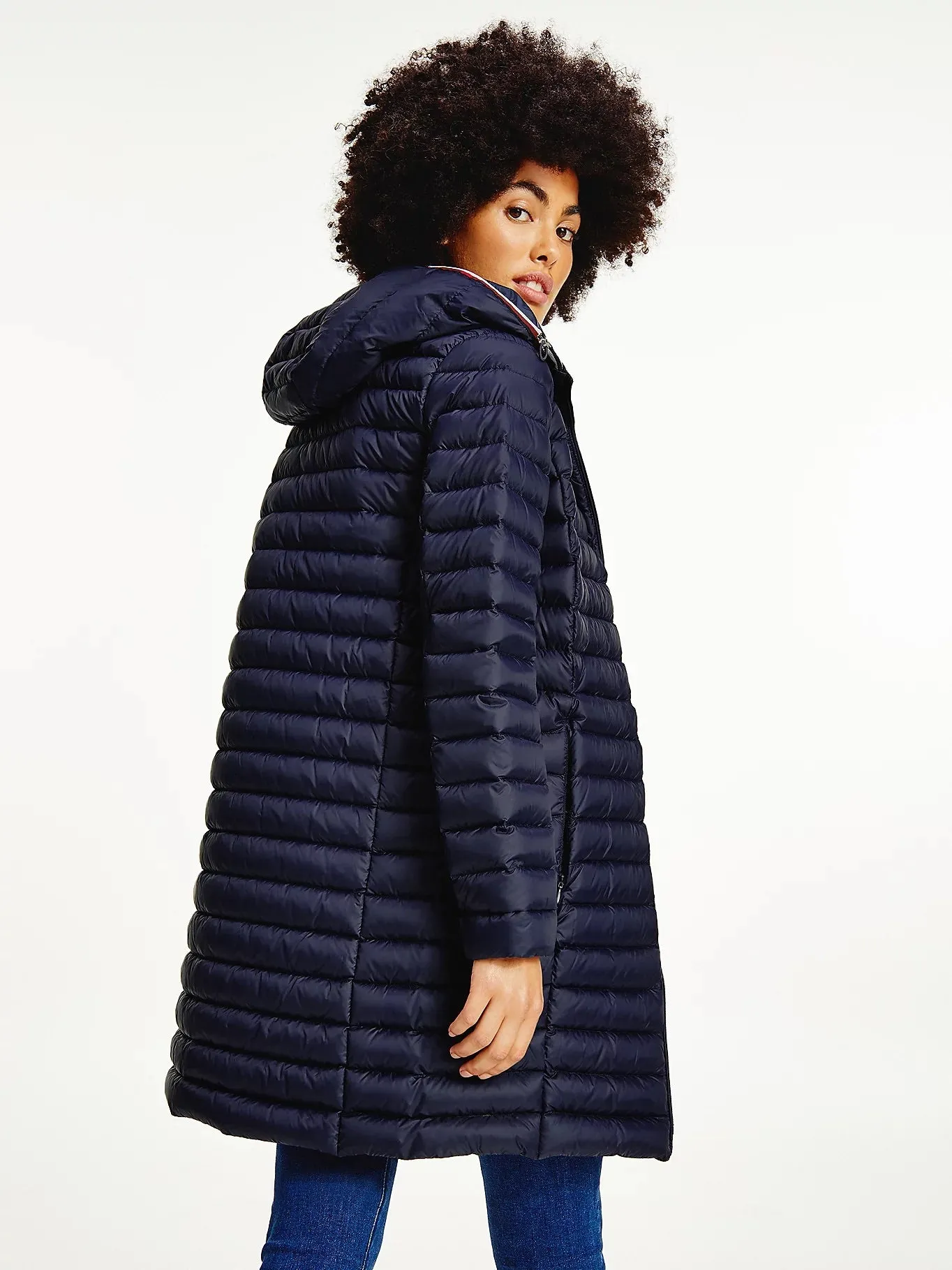 Essential Lightweight Down Packable Coat - Navy