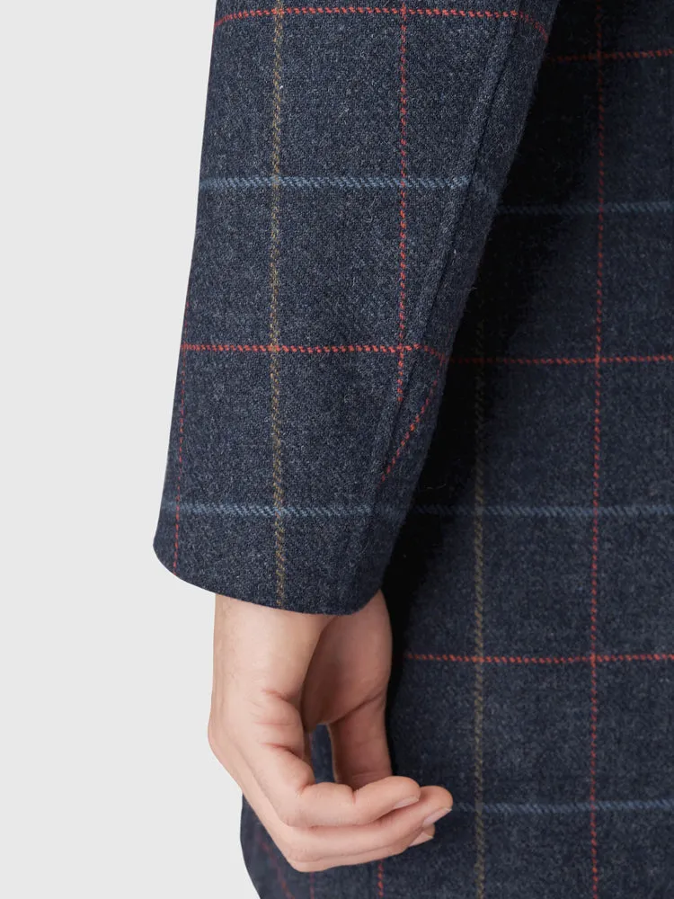 Haincliffe Overcoat - Blue Check