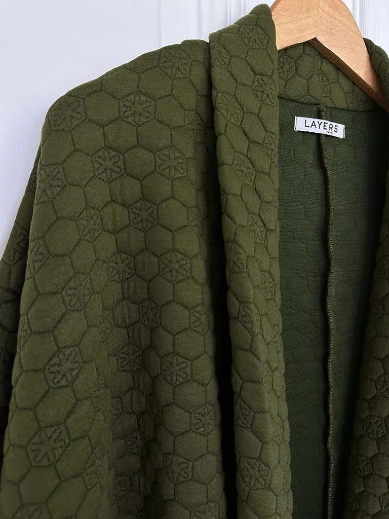 Honeycomb Swing Coat - Khaki