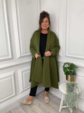 Honeycomb Swing Coat - Khaki