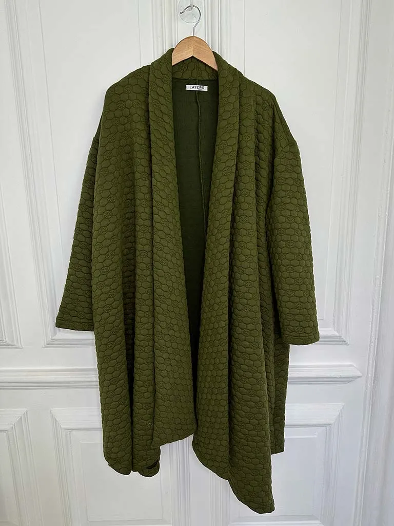 Honeycomb Swing Coat - Khaki
