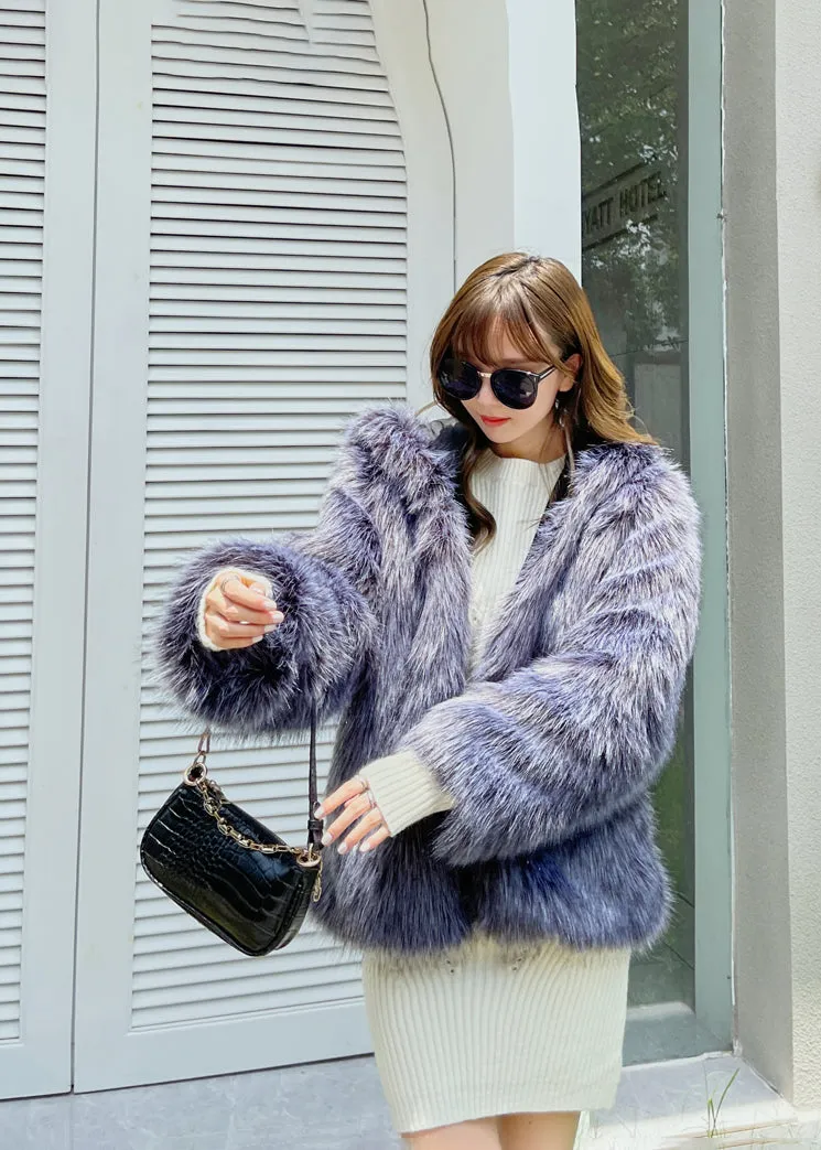 Hooded Crop Faux Fur Coat