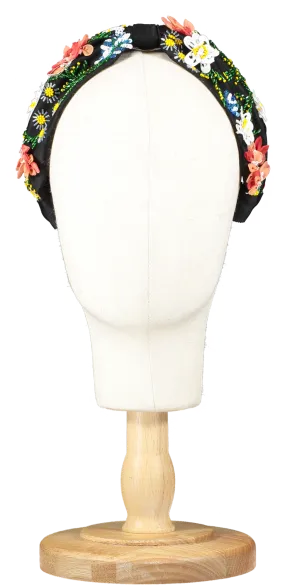 JENNIFER BEHR Black Embellished Jardin Headband One Size