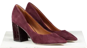 J.Mclaughlin Purple Beatrice Suede Heels UK 7 EU 40 👠