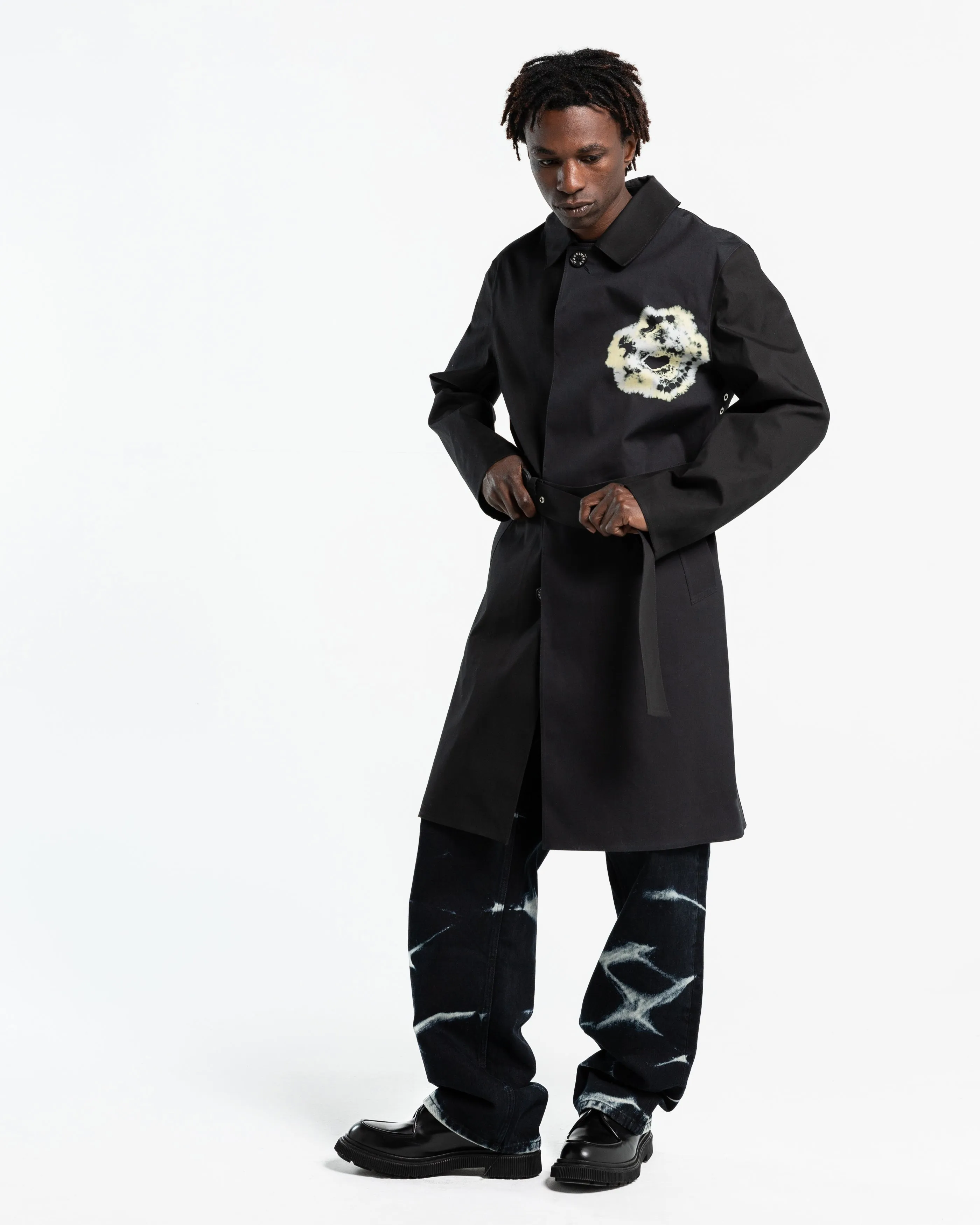 John Elliott x Mackintosh Spring Coat in Black