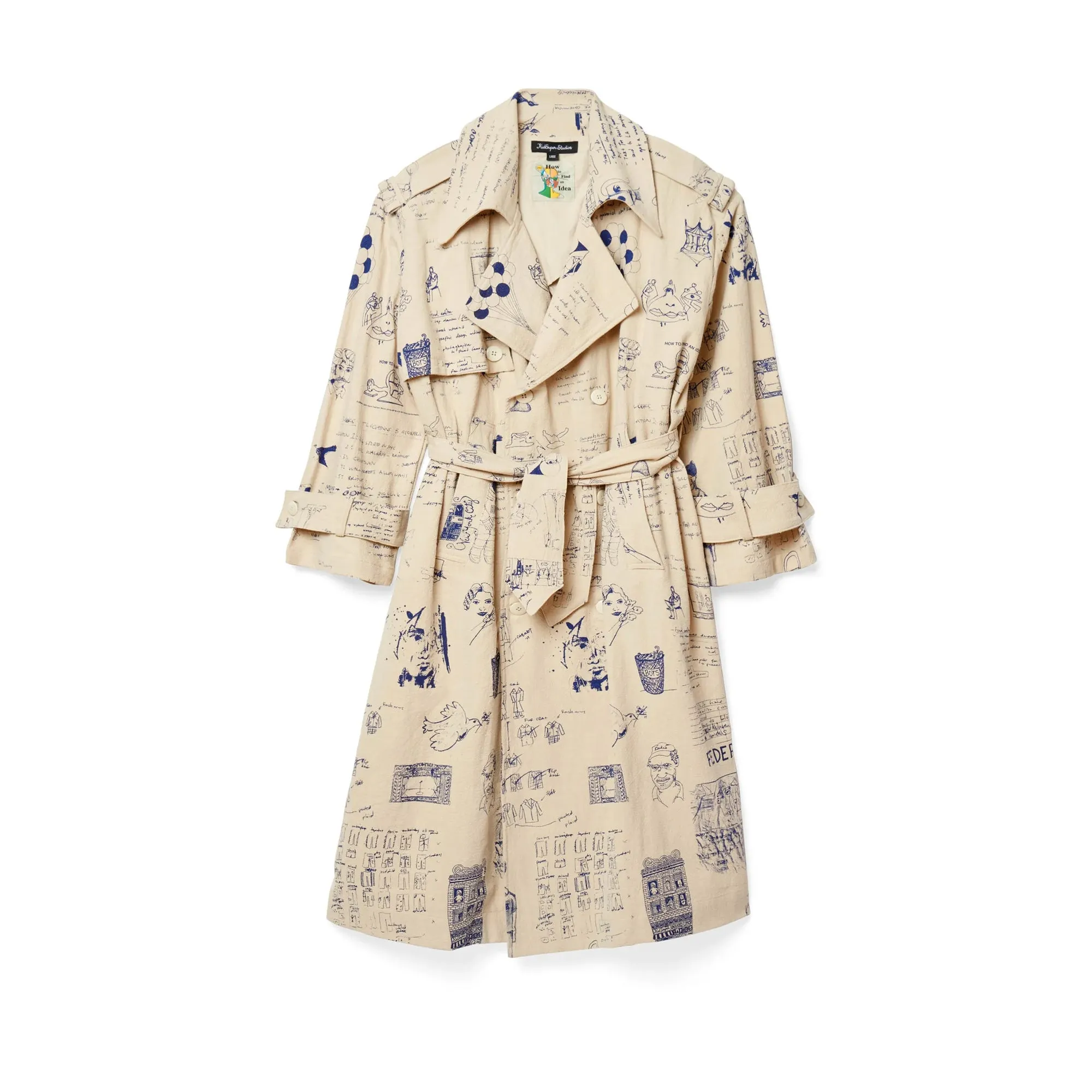 Kidsuper Mens Doodles Topcoat