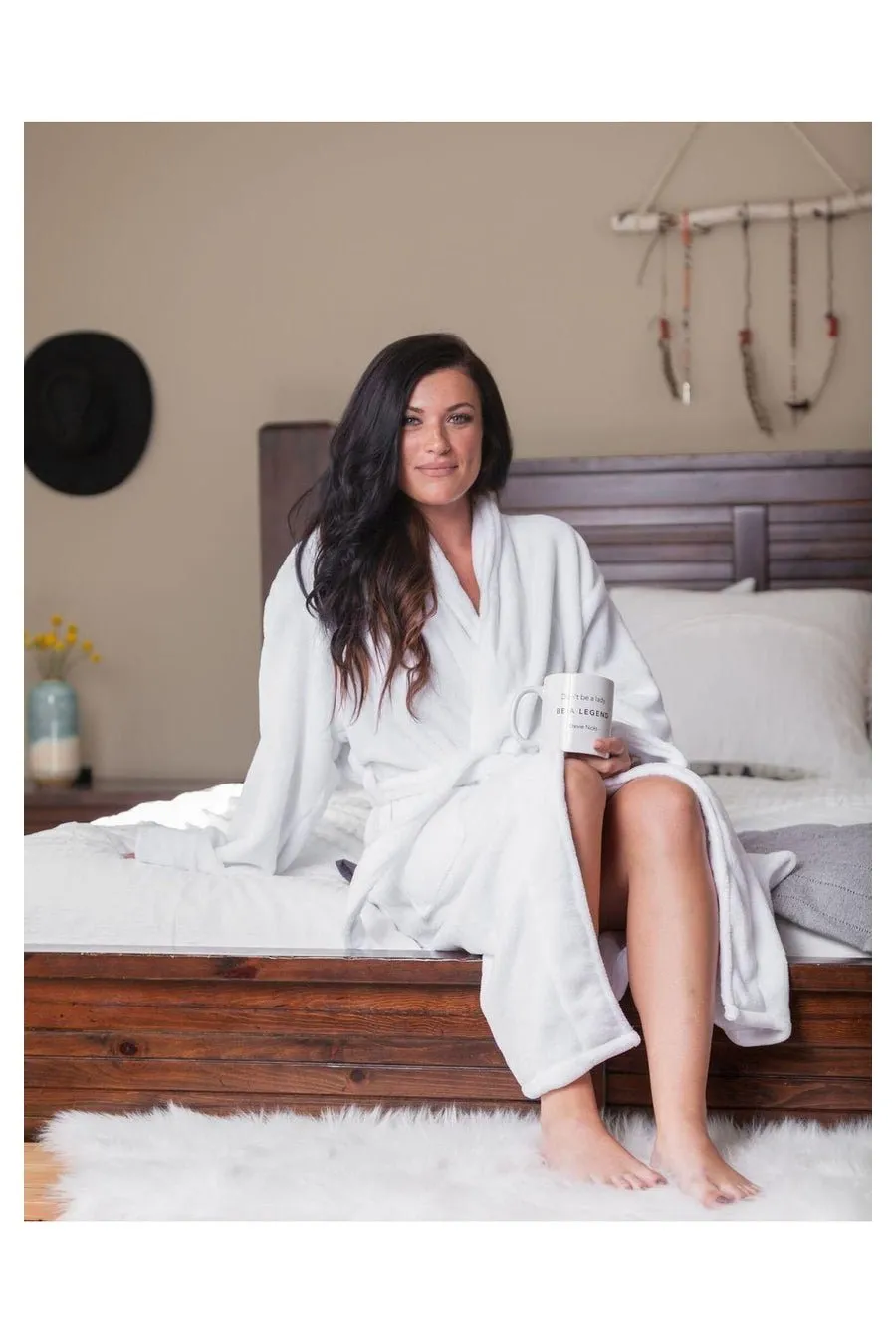 LA Trading Company A Wise Woman Plush Bath Robe as seen on Julia Goulding