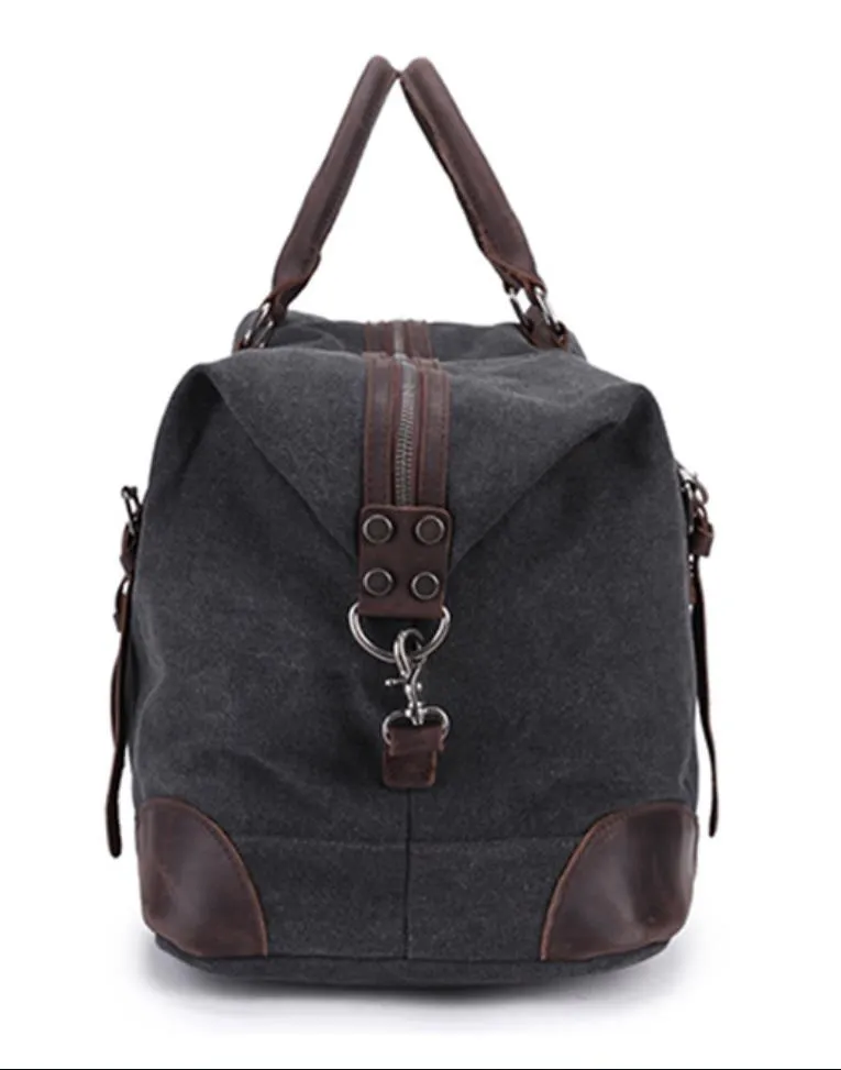 Leeston Canvas Leather Duffle Bag