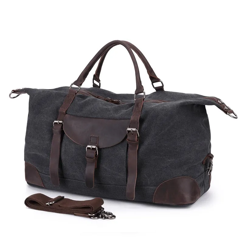 Leeston Canvas Leather Duffle Bag