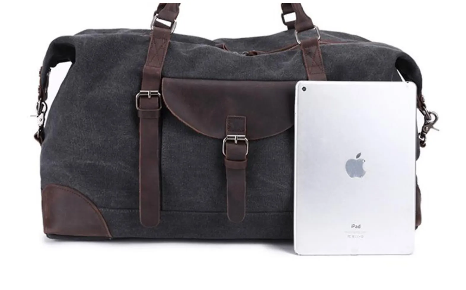 Leeston Canvas Leather Duffle Bag