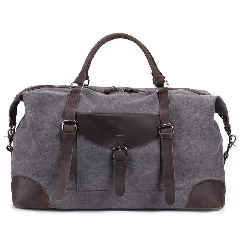 Leeston Canvas Leather Duffle Bag