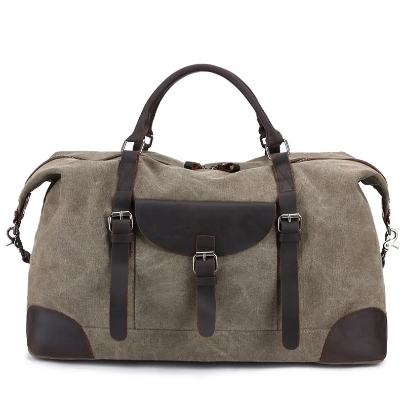 Leeston Canvas Leather Duffle Bag