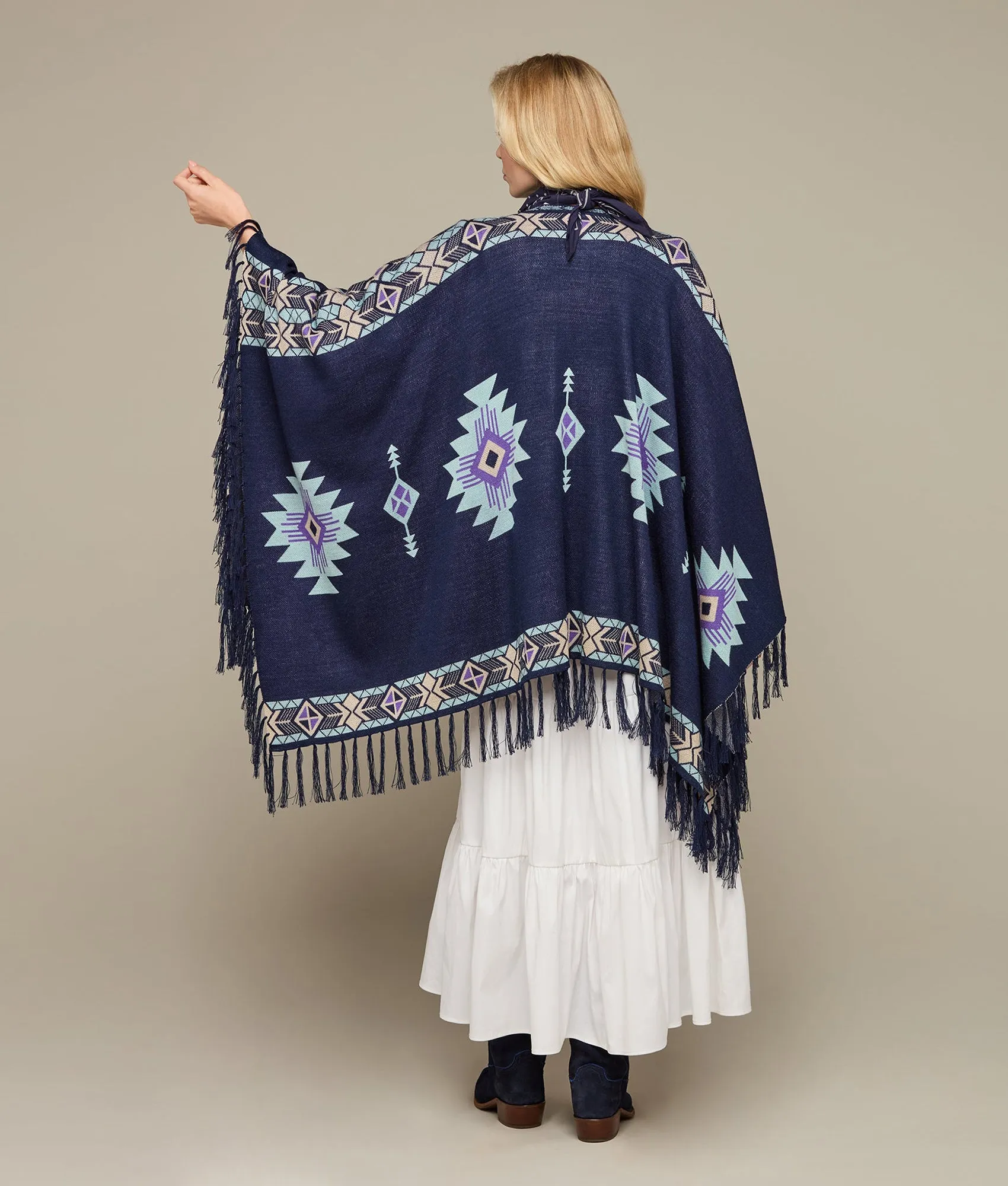 Lightweight Alpaca Cape :: Aqua